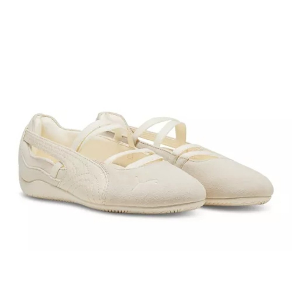 Puma Women's Speedcat Ballet Plython II Leather White Alpine Snow Sz 8 NEW! $100